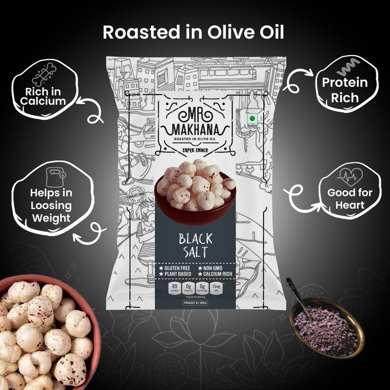 Mr Makhana Black Salt 60 GM