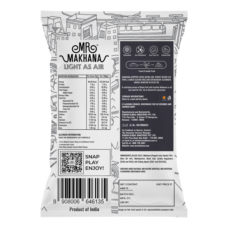 Mr Makhana Black Salt 20 GM