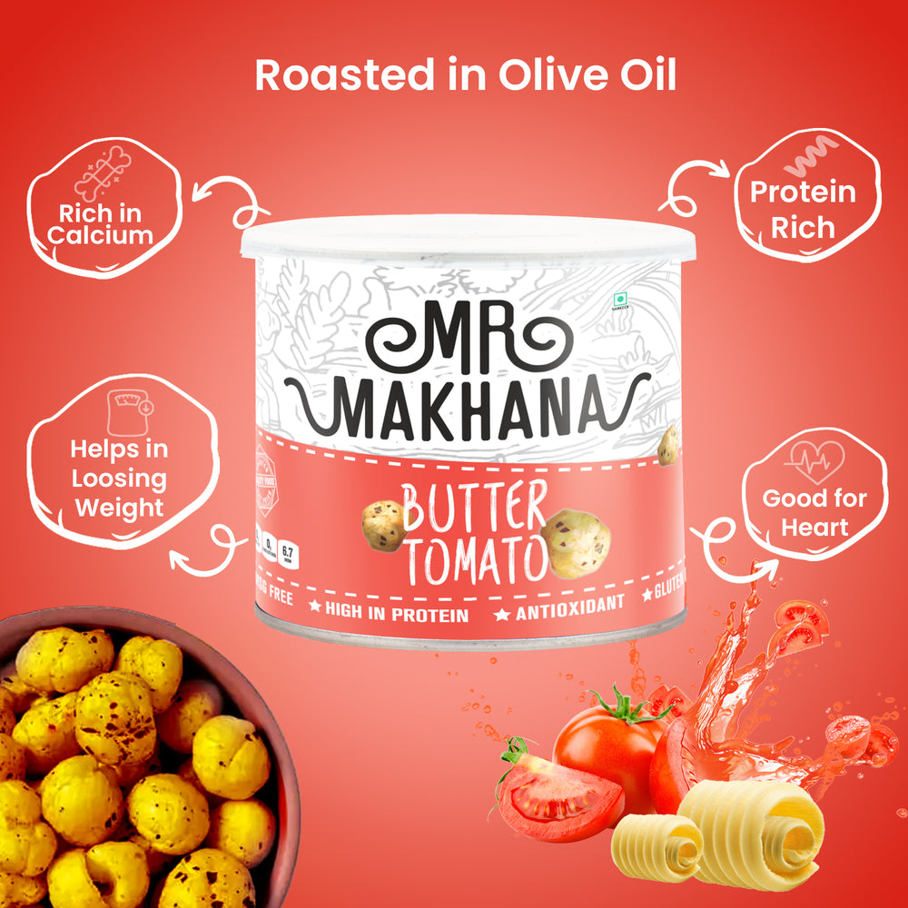 Mr Makhana Butter Tomato Jar 50 GM