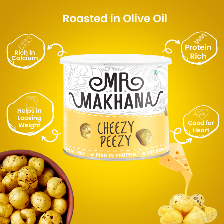 Mr Makhana Cheezy Peezy Jar 50 GM