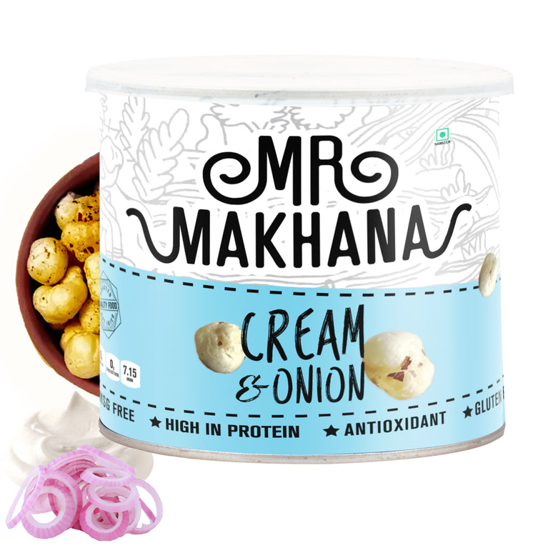 Mr Makhana Cream & Onion Jar 50 GM