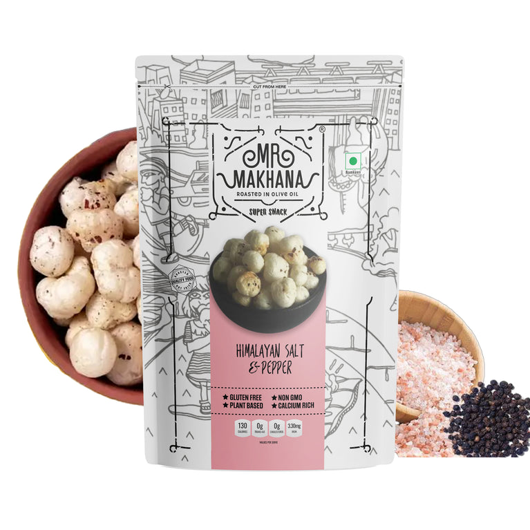 Mr Makhana Himalayan Salt & Pepper Resealable Pouch 55 GM