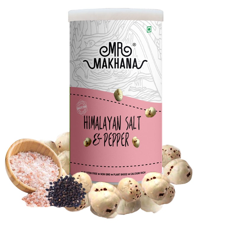 Mr Makhana Himalayan Salt & Pepper Jar 80 GM