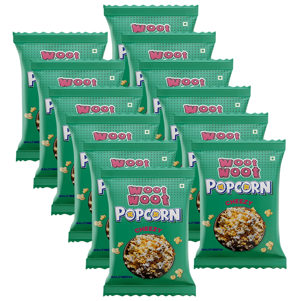 Woot Woot Popcorn Cheezy pack of 12