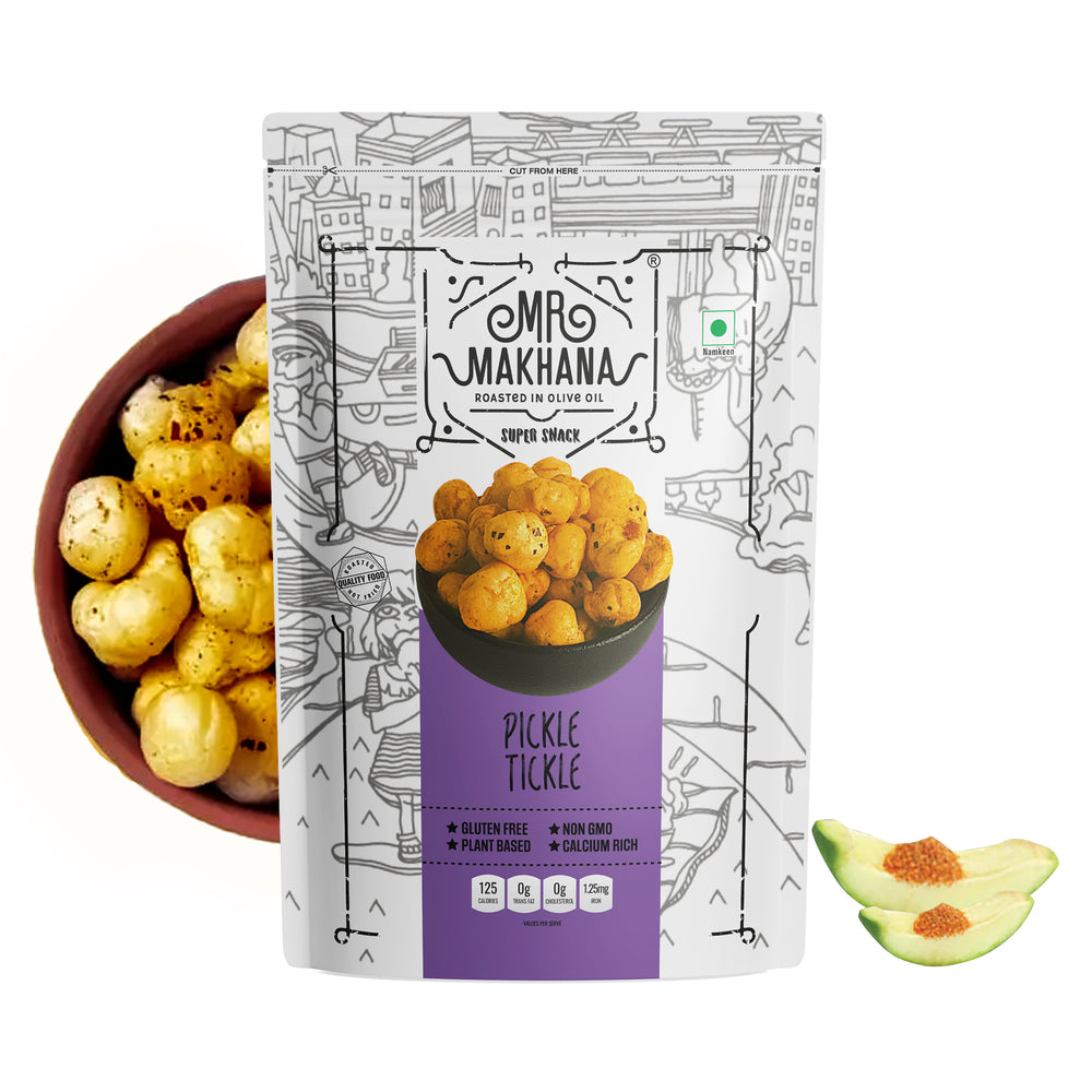 Mr Makhana Pickle Tickle Resealable Pouch 55 GM