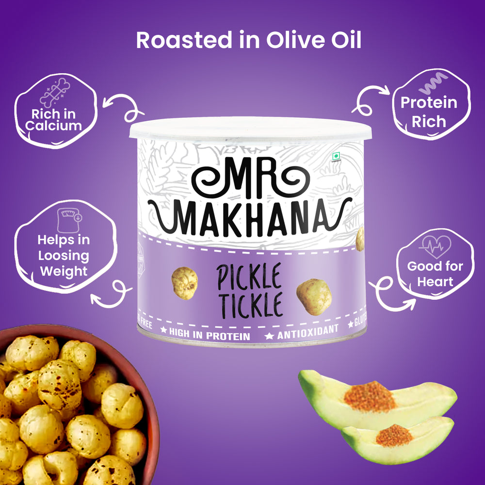 Mr Makhana Pickle Tickle Jar 50 GM