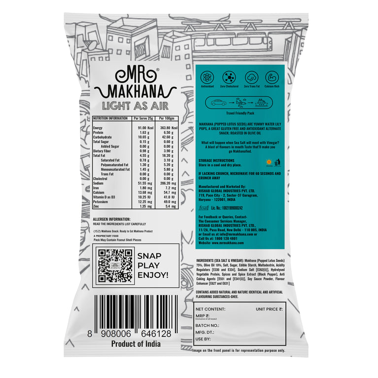 Mr Makhana Sea Salt & Vinegar 20 GM