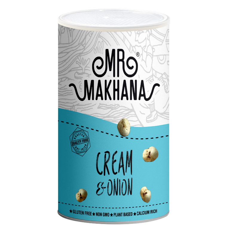 Mr Makhana Cream & Onion Jar 80 GM