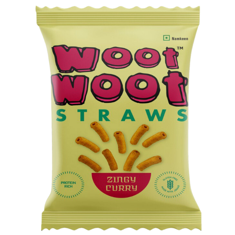 Woot Woot Straws Zingy Curry pack of 12