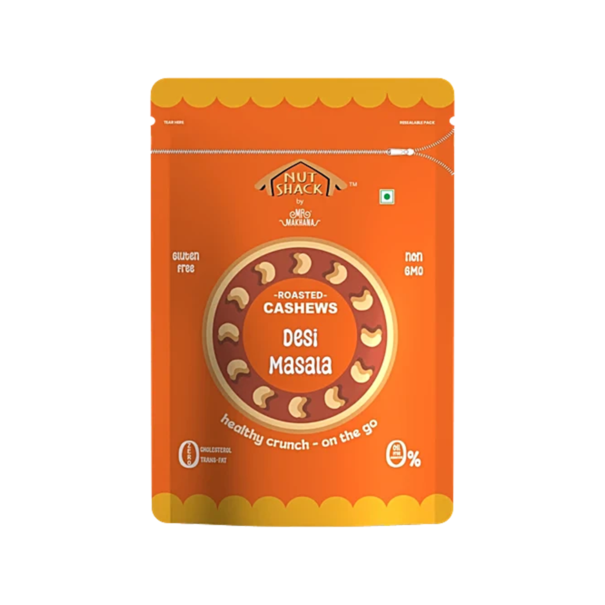 MR. MAKHANA Nut Shack Desi Masala Roasted Cashews 200 g
