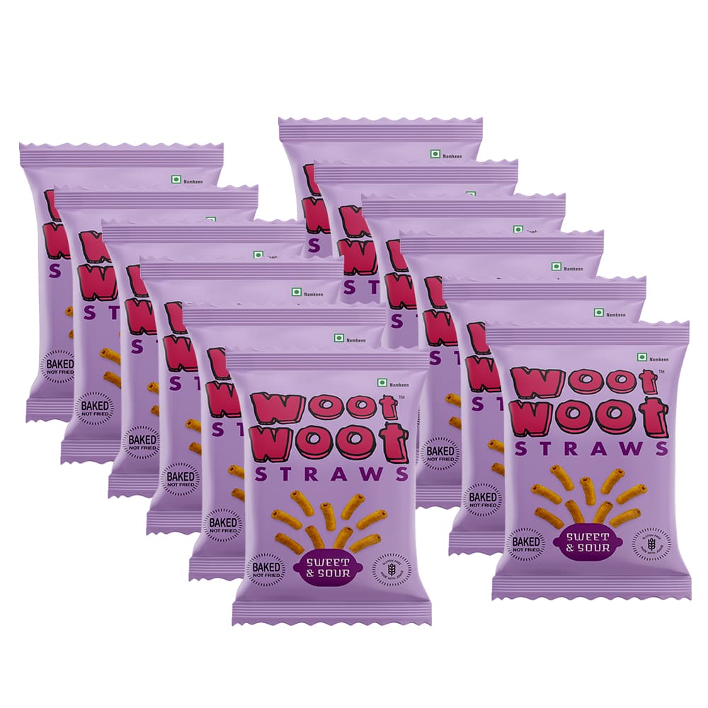 Woot Woot Straws Sweet & Sour pack of 12